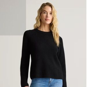 Quince Mongolian Cashmere Fisherman Crewneck Sweater